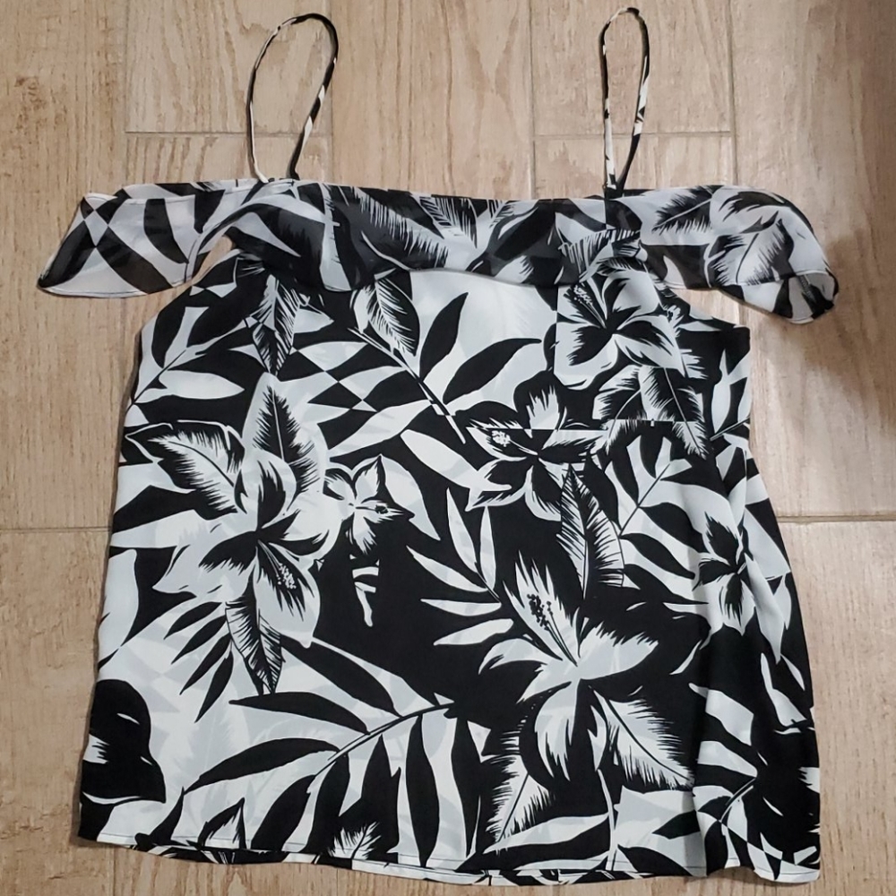 Express Cold Shoulder Floral Top